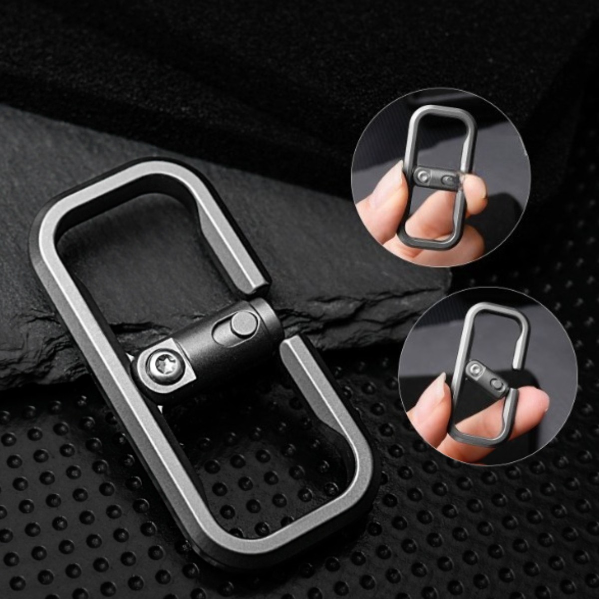 EDC Titanium Alloy Keychain Press Lock Creative Portable Hang Buckle