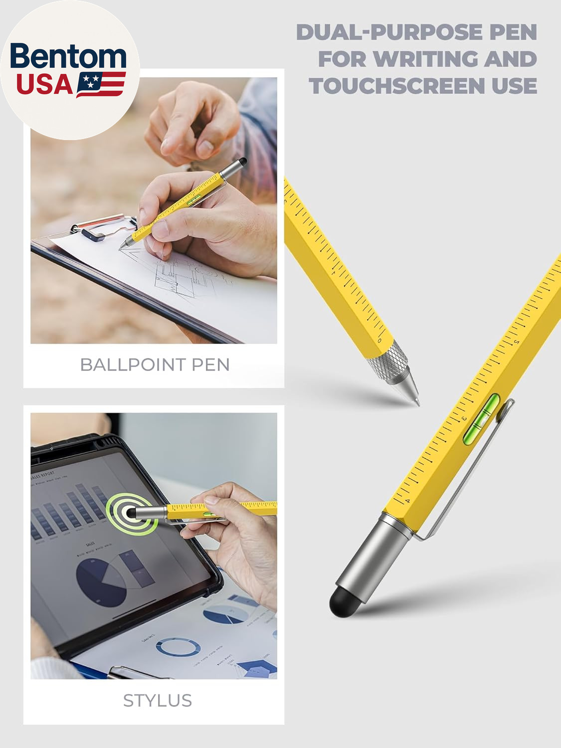 Stocking Stuffers for Men Multitool Pen – Mens Gifts for Christmas Unique White