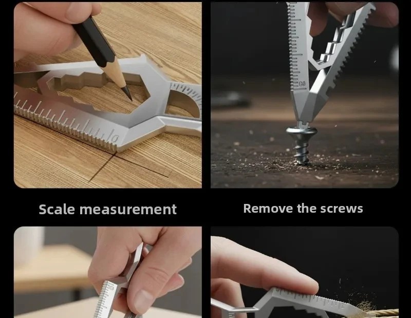 Small Multi Tool Mini Multitool Multifunction Car Escape Survival Bugout Travel
