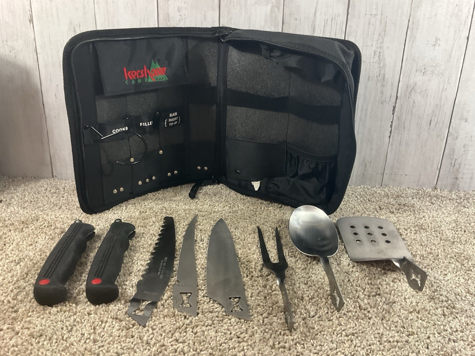 Kershaw Kai Camp Tool Utensils w/ Case Made in Japan Excellent