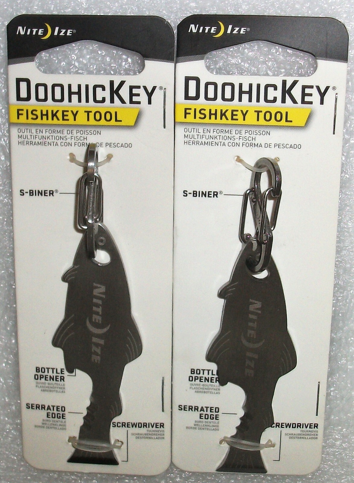 2 GENUINE NITE IZE DOOHICKEY FISHKEY MULTI-TOOL BOTTLE OPENER SCREWDRIVER KNIFE