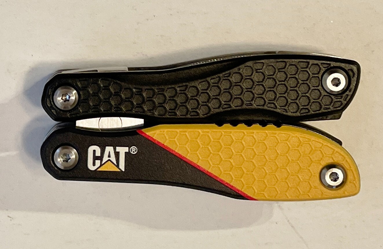 CAT 3pc Multi Tool with Knife, Pliers, Mini Tool Key /Chain with LED Light plus