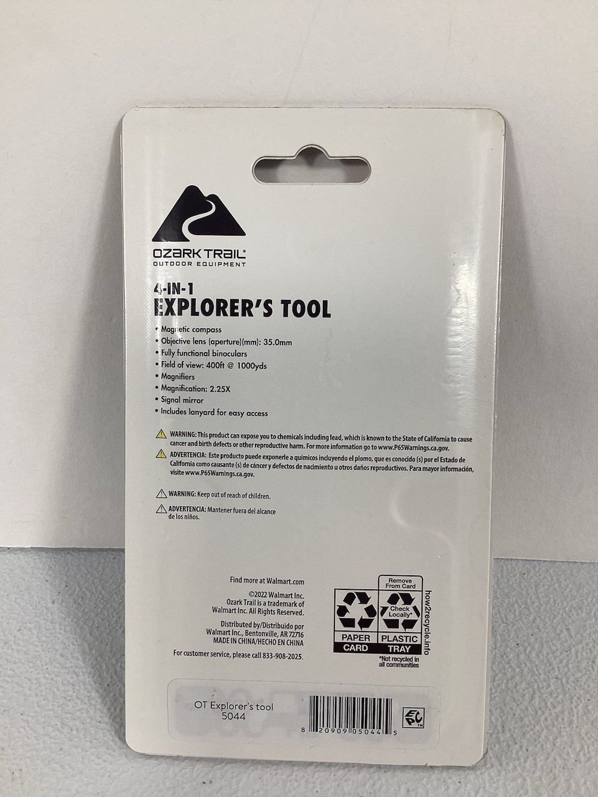 Ozark Trail 4 in 1 Explorers Tool Magnetic Compass Binoculars Signal Magnifiers