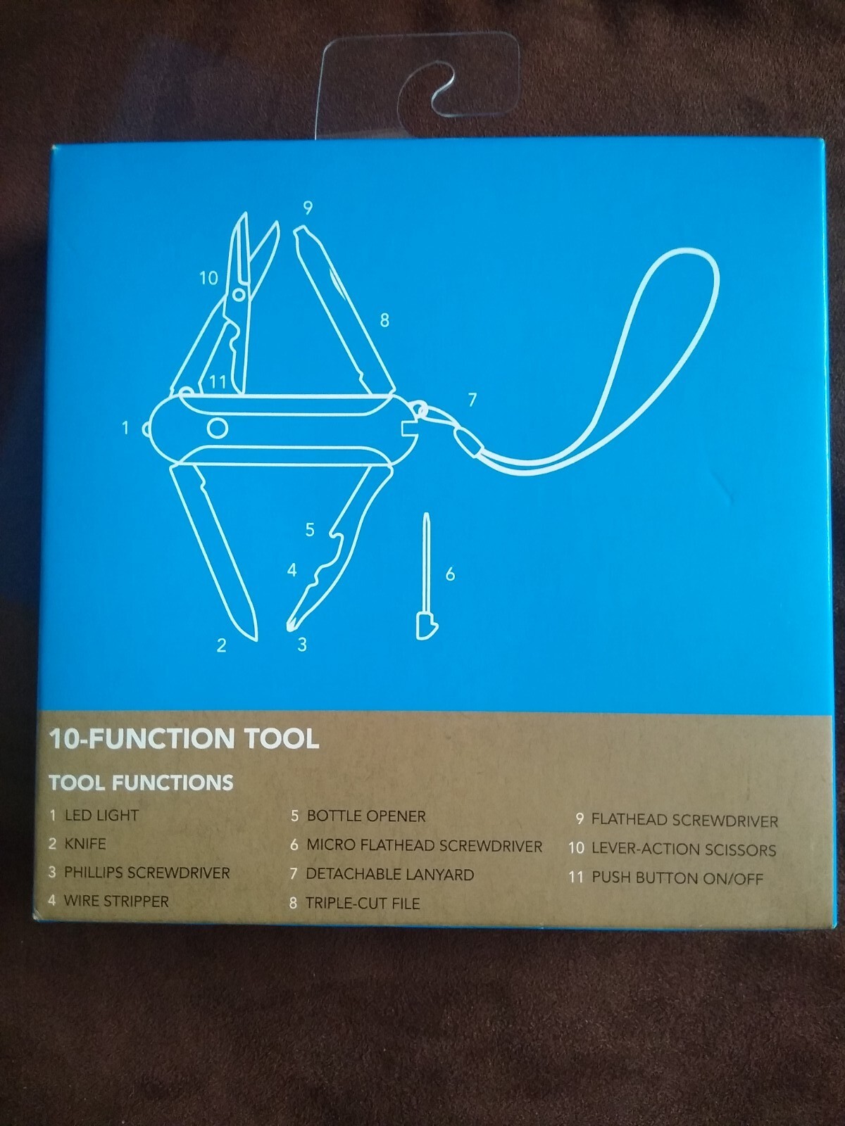 Columbia 10-Function Tool- Knife, Scissors, LED Light, etc. Brand New