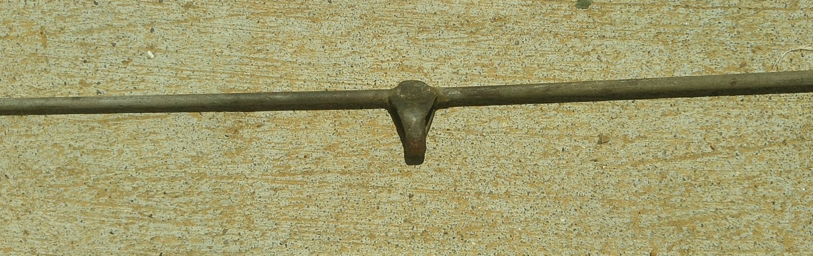 Vintage Steel Rod Has Tag Cant Make Out Name