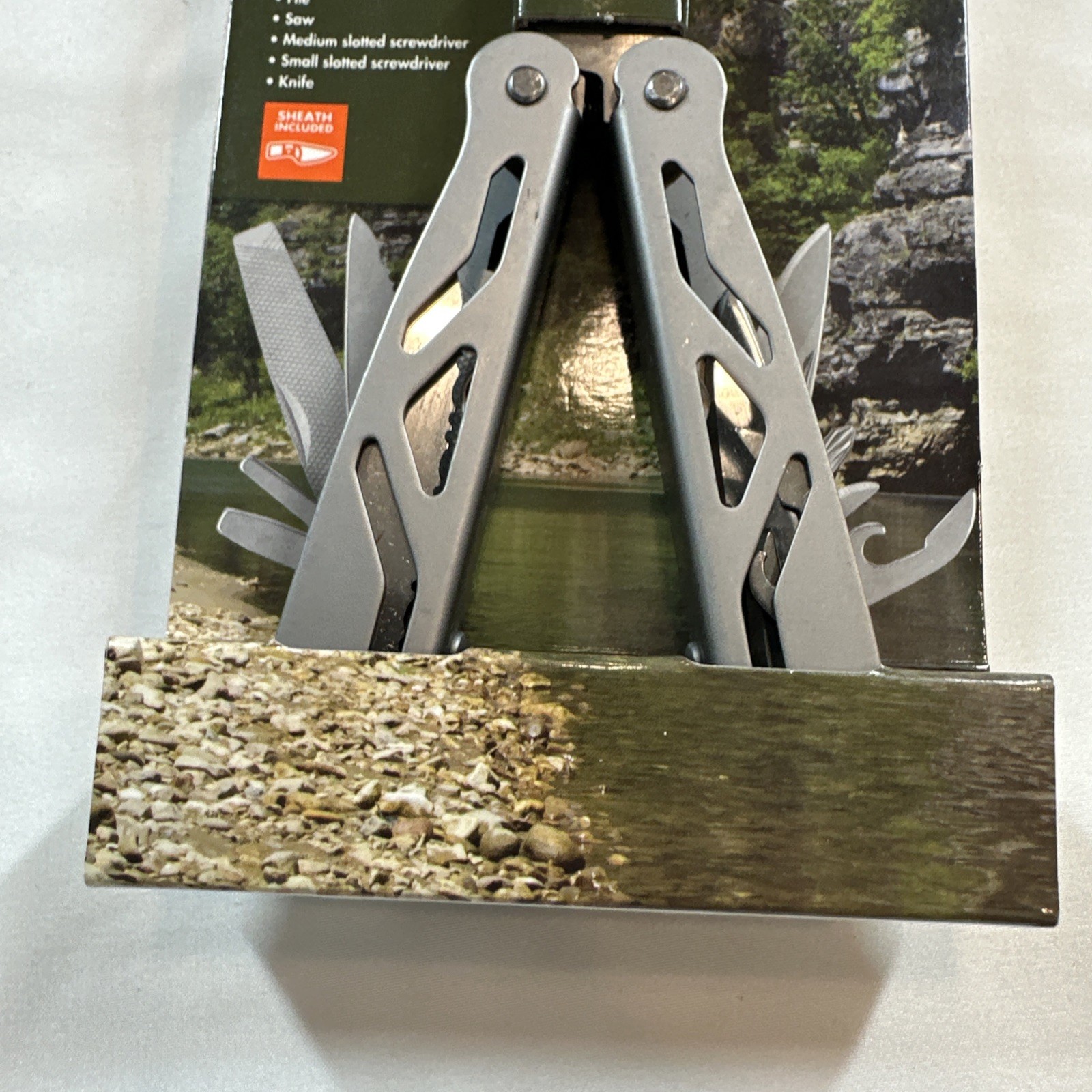 Ozark Trail 12-In-1 Multi-Tool Sheath File Saw Screwdriver New
