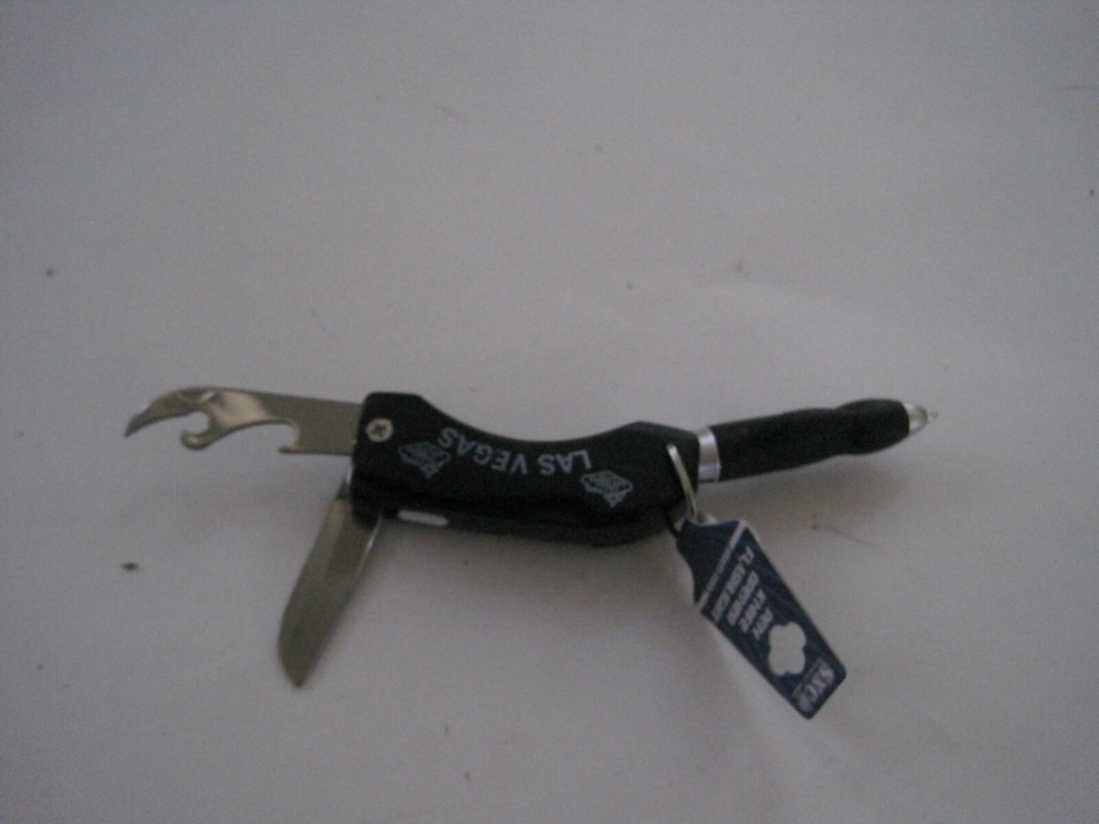 SNCO Multi Tool Pen Knife Opener Flashlight Las Vegas Black