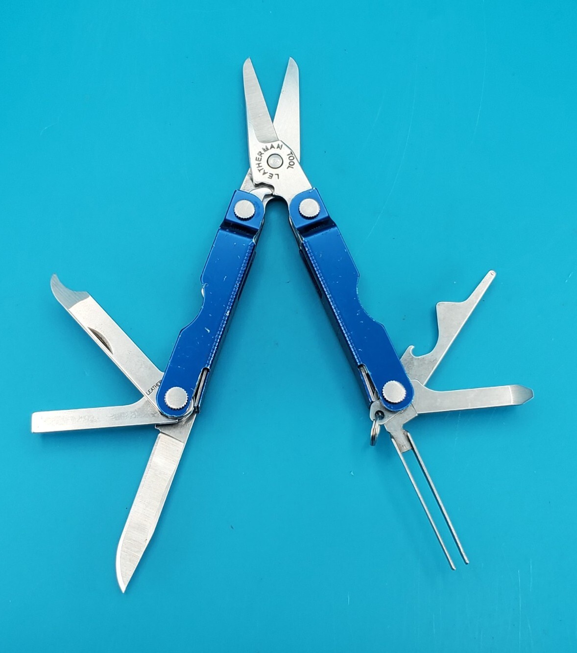 Leatherman Micra Blue Multi-Tool, Knife, Scissors, Key Ring! BAYER WOMEN IN GOLF