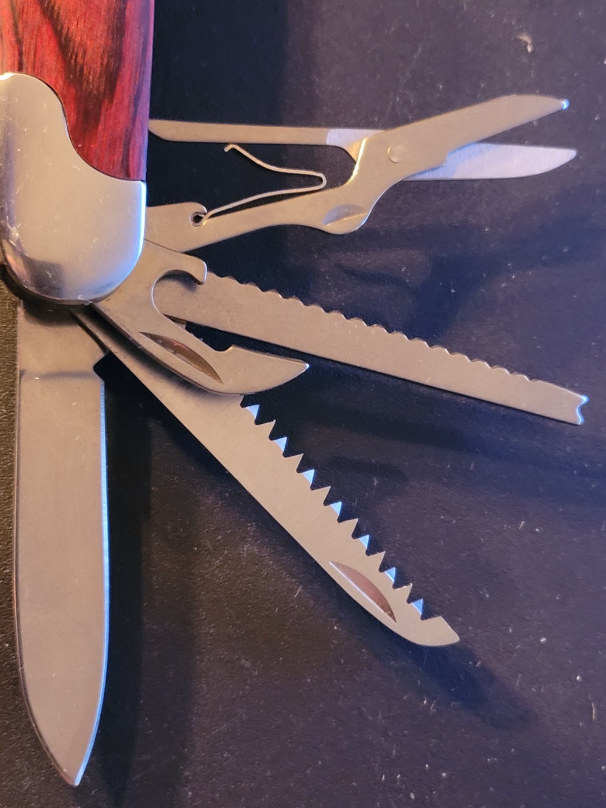 NEW NRA 11-in-1 Multi-Tool Pocket Knife w/ Wooden Inlay – Stainless Steel