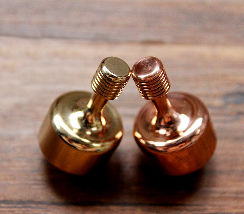 Handmade Solid Brass Precision EDC Toy Spinning Top Professional Ceramic Bead