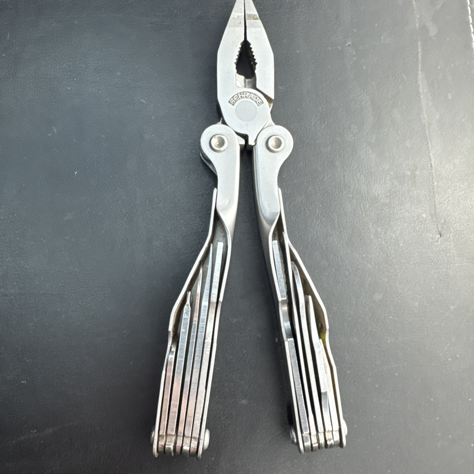 Schrade Tough Tool Multi Tool Silver Stainless Steel Handles