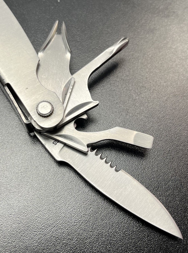 Vintage Barlow Multitool Pliers Knife Scissors Stainless Folding Tool