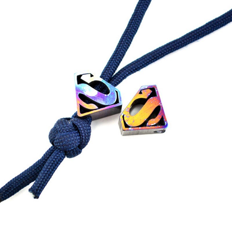 Geometric Metal Knife Lanyard Bead EDC Zipper Pull Pendant Charm