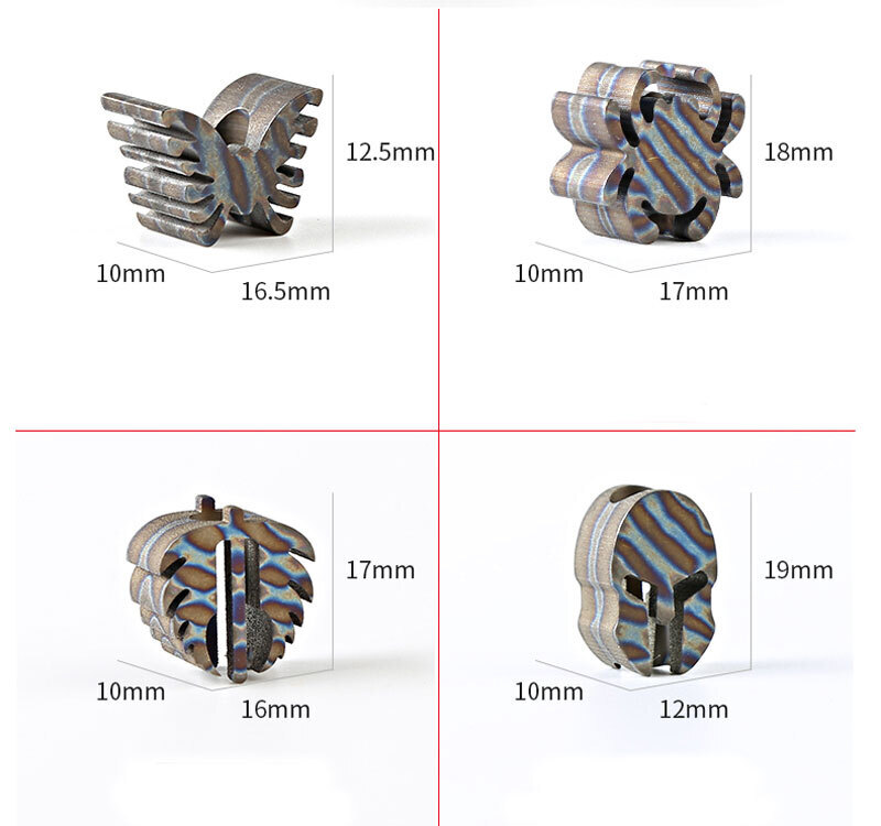 Hot Titanium Alloy EDC Key Pendant Bead Lanyard Parachute Cord DIY Necklace Head