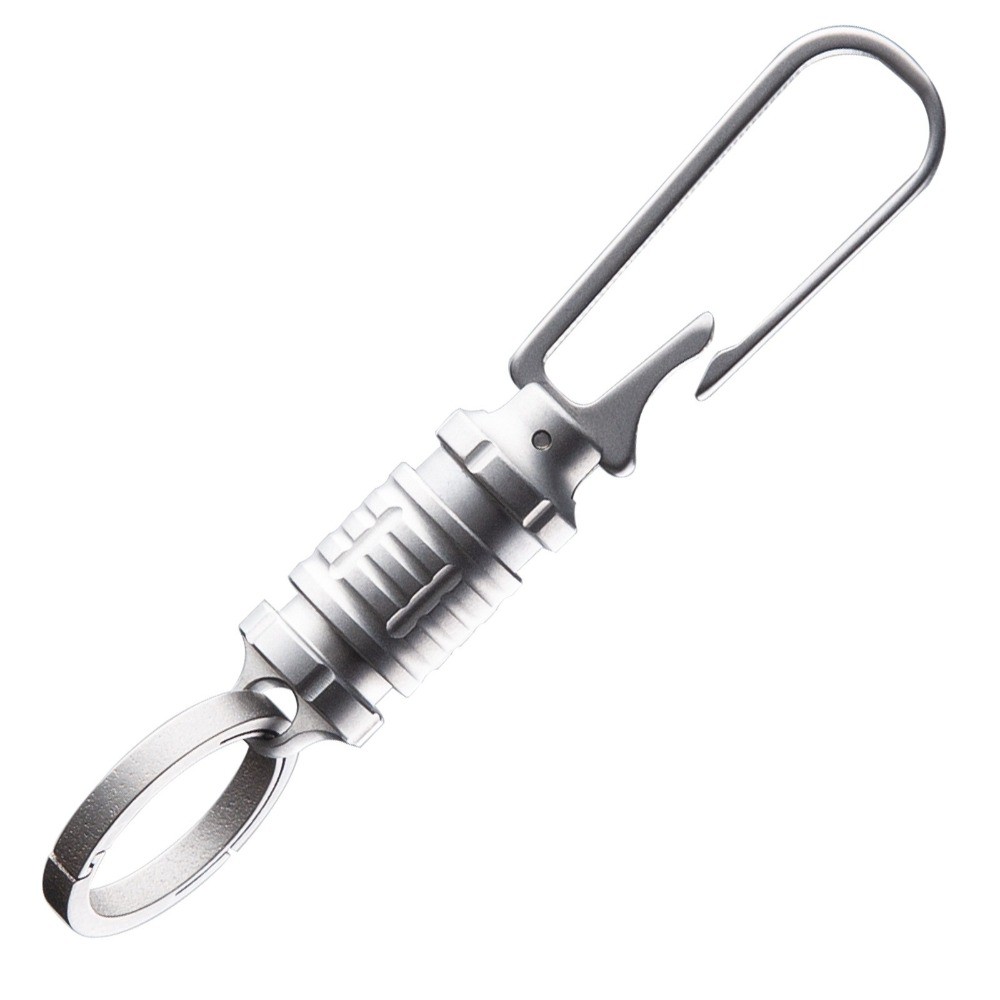 Titanium Alloy Quick Release Keychain Belt Clip Car Key Holder Ring EDC Durable