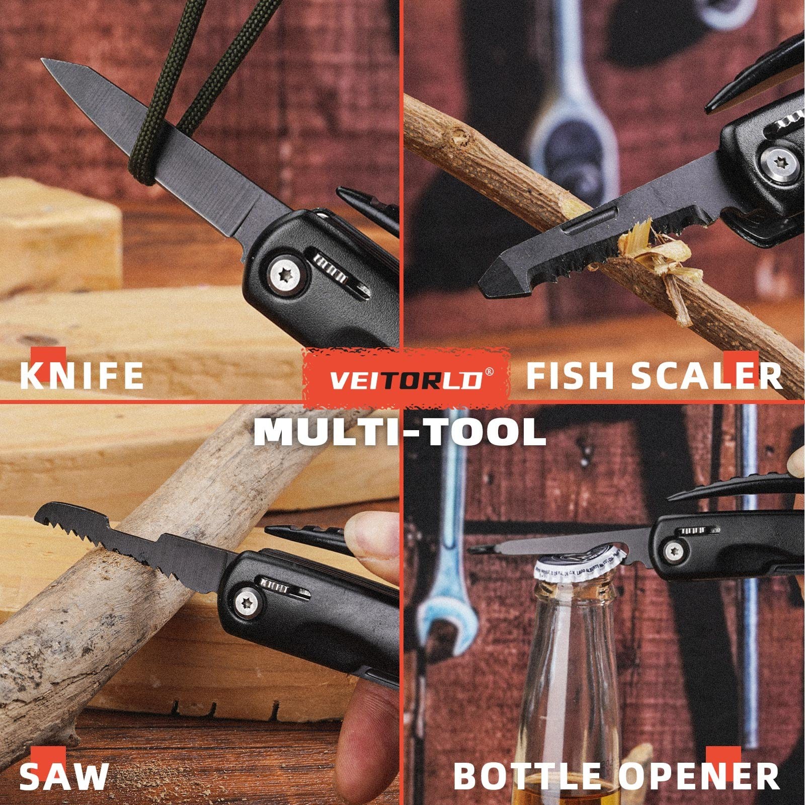 All in One Tools Mini Hammer Multitool, Fathers Day, Unique Gifts for Men Dad…