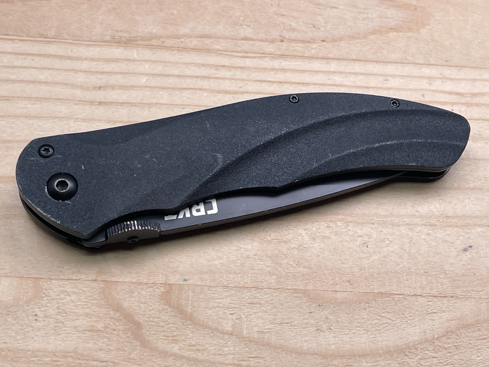 CRKT Argus 7030K Lerch Design Black A/O Folding Pocket Knife – Very Nice