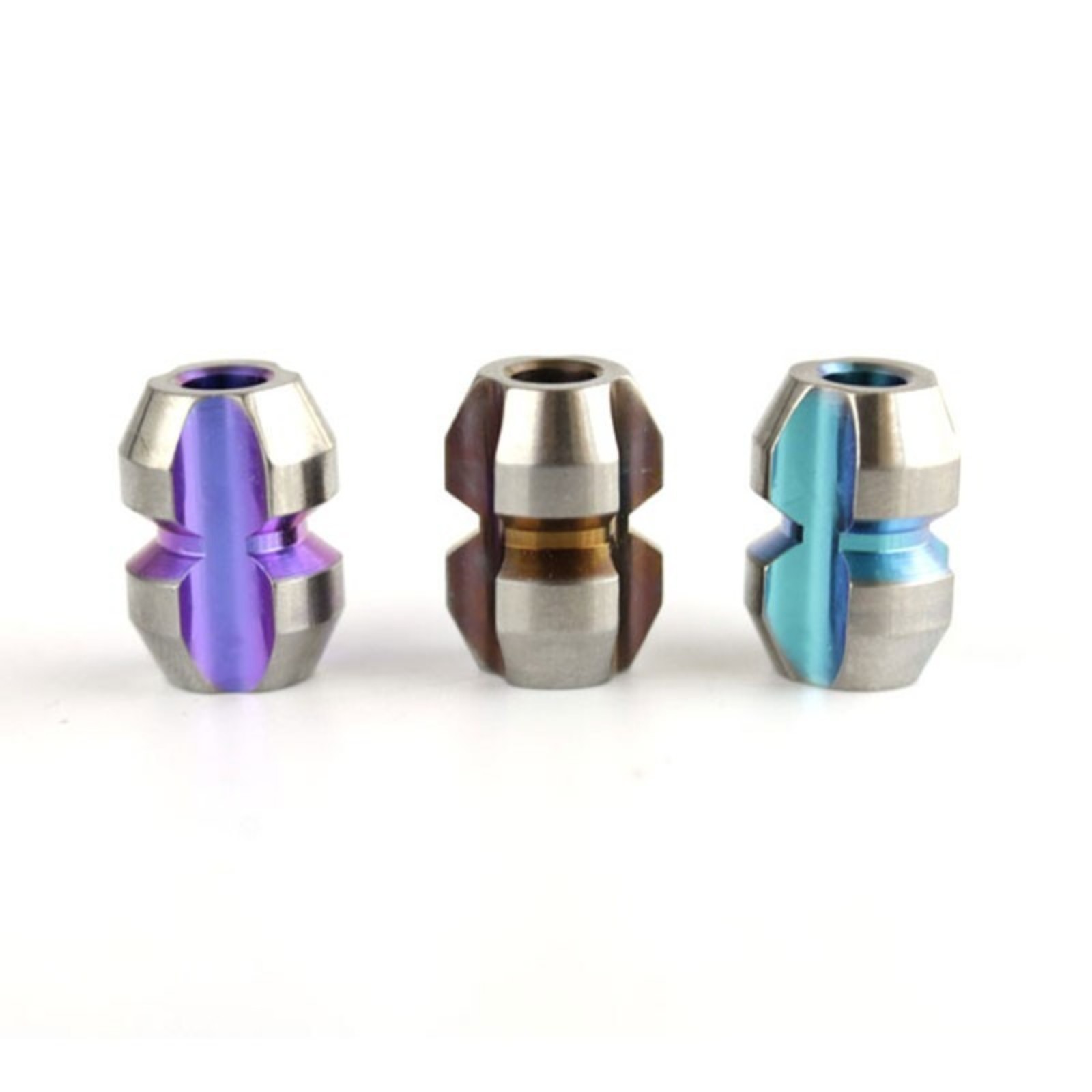 Titanium Alloy Parachute Cord Pendant Lanyard Bead Keychain DIY Zipper Head EDC