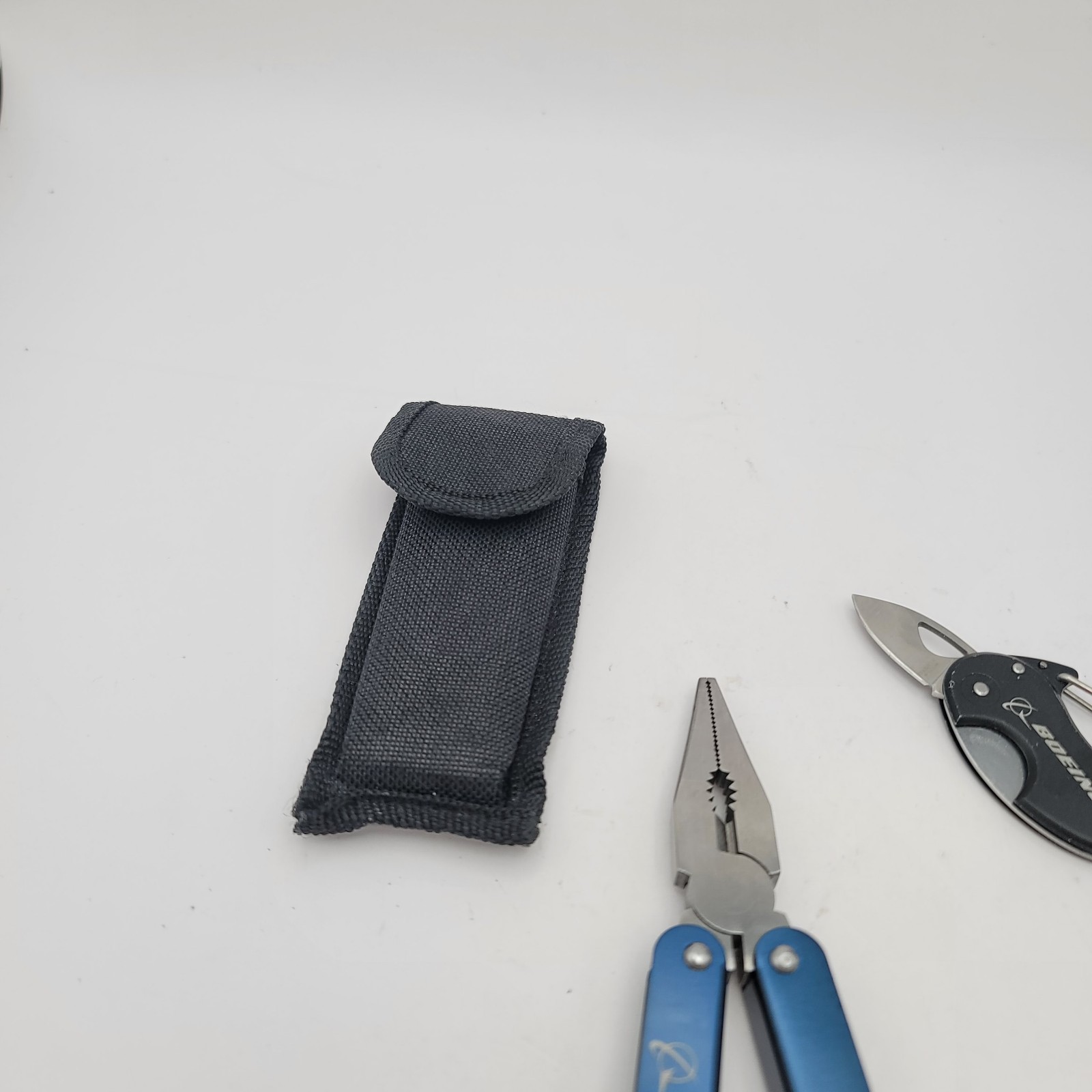Boeing Multi Tool Pliers Pocket Knife Carabiner Knife Nylon Sheath EDC Lot