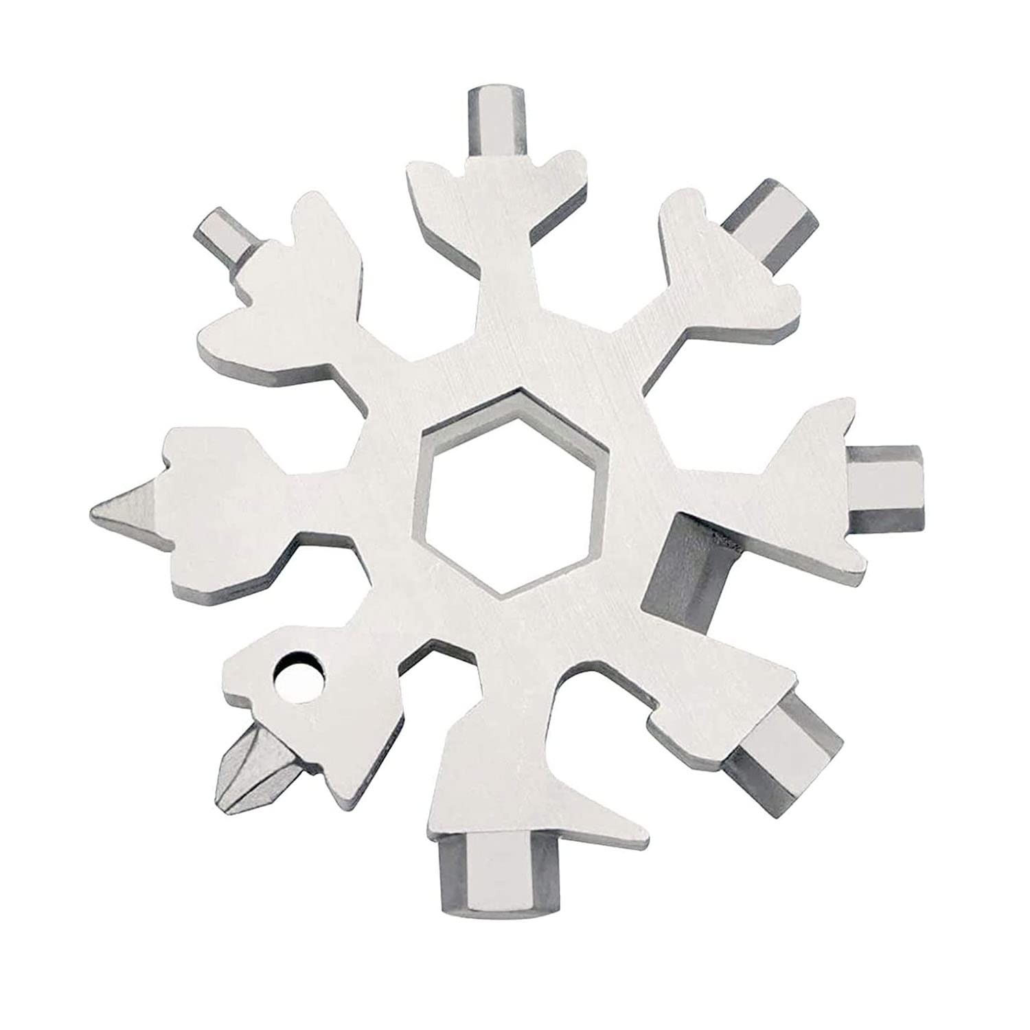 Snowflake Multi-Tool – 19-in-1 Stainless Steel Snowflake Tool with Keychain, …