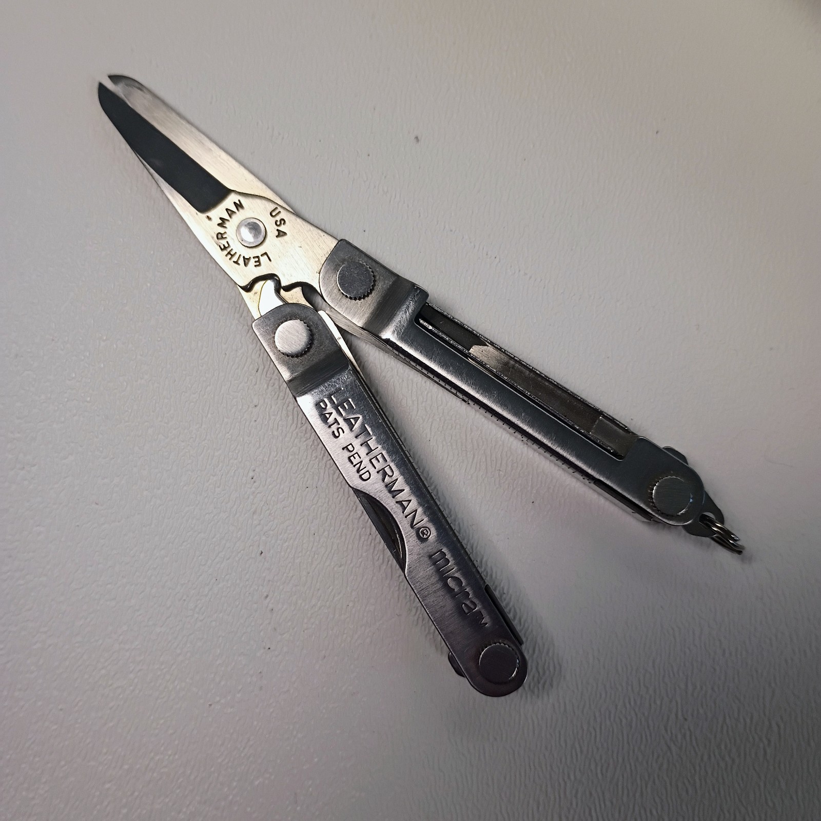 Leatherman Micra + 100% GENUINE Made in USA Exc. Condition Patent Pend Keychain