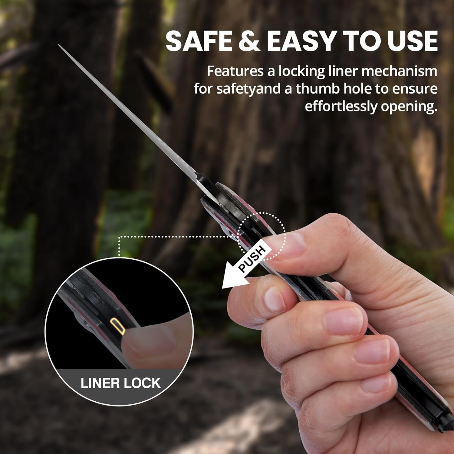 Multitool Carabiner Knife Tools Men Cool Gadgets Survival Gear W/ Folding Knives