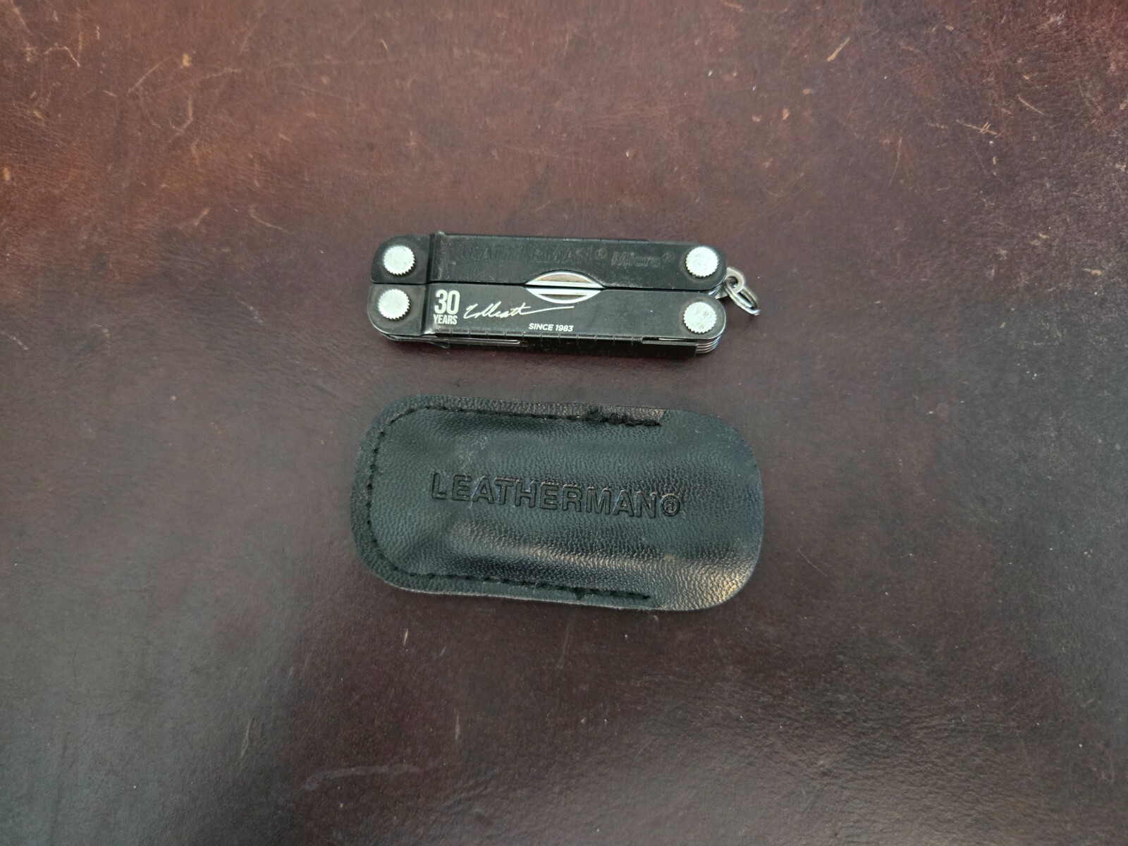 Vintage Leatherman Micra 30th Yr Anniversary Micra w/ Leather Slip 057k