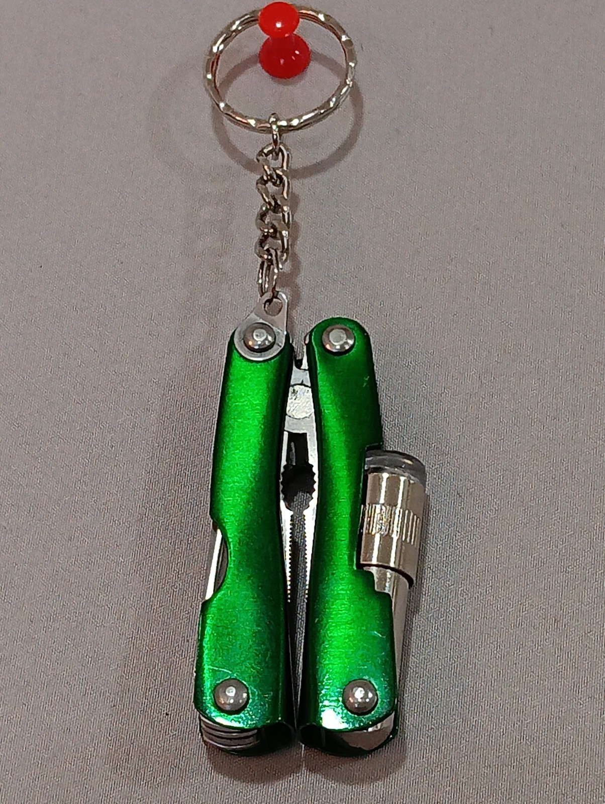 Cabela’s Mini Multi-Tool Pocket Knife Green Keychain With LED Light Multi Tool