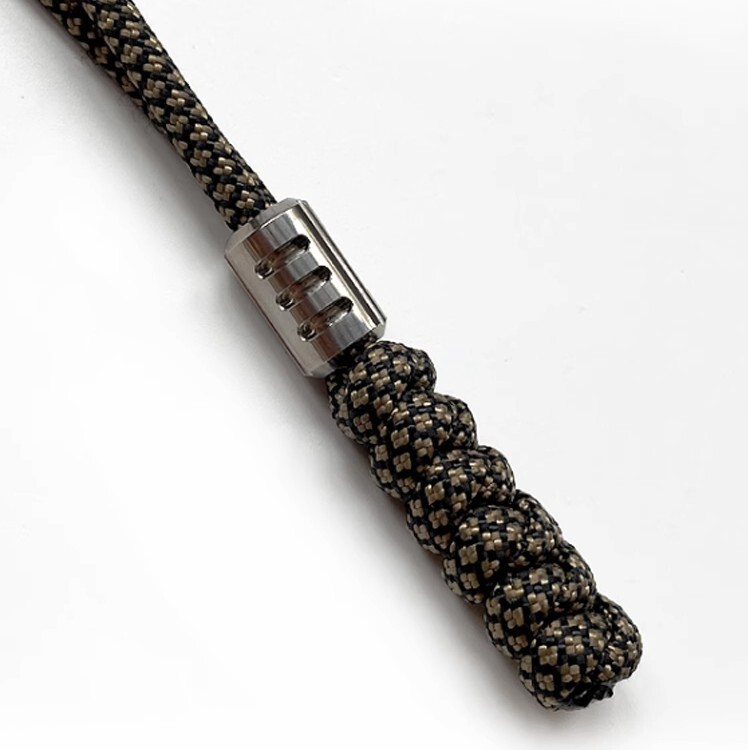 Titanium Alloy Key Knife Parachute Cord Tool Lanyard Bead DIY KeyChain Pendant