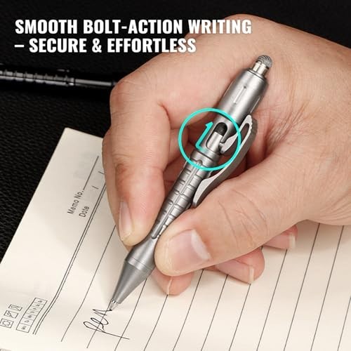 Titanium Multitool Pen – Mini EDC Pocket Tool with Replaceable Heads, Box Cutter