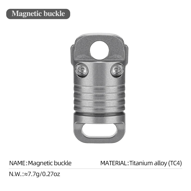Titanium Alloy Magnetic Keychain Outdoor Camping 360° Rotatable Mini Quick Relea