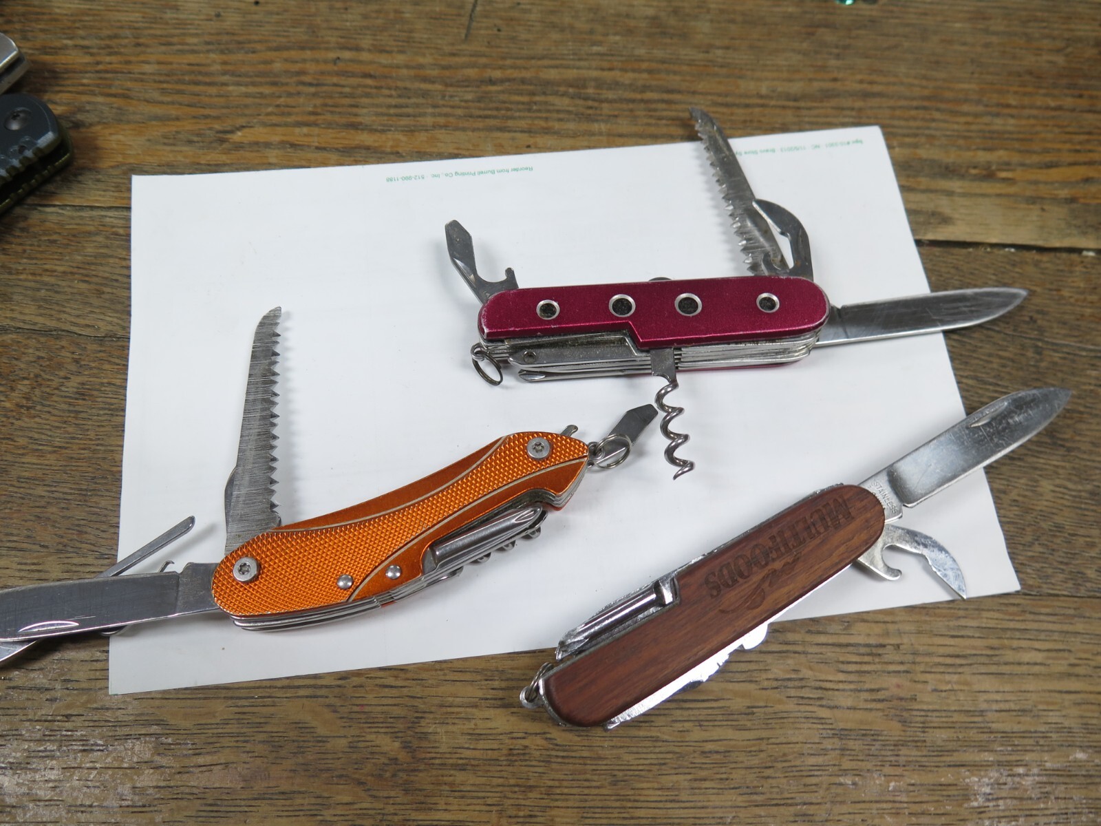 3 QTY LOT SALE ORANGE RED BROWN Multi-Tool, ALL USED AND WORK