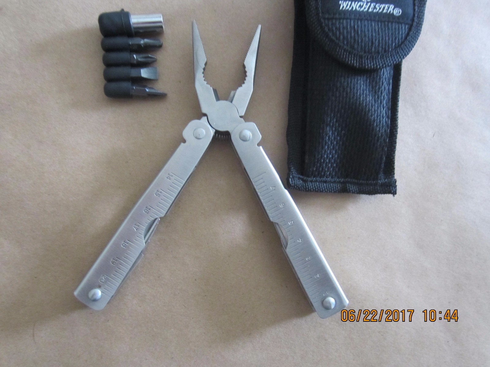 Winchester Multi Tool -Pliers ScrewDrivers Opener File Knives Etc w/ Sheath
