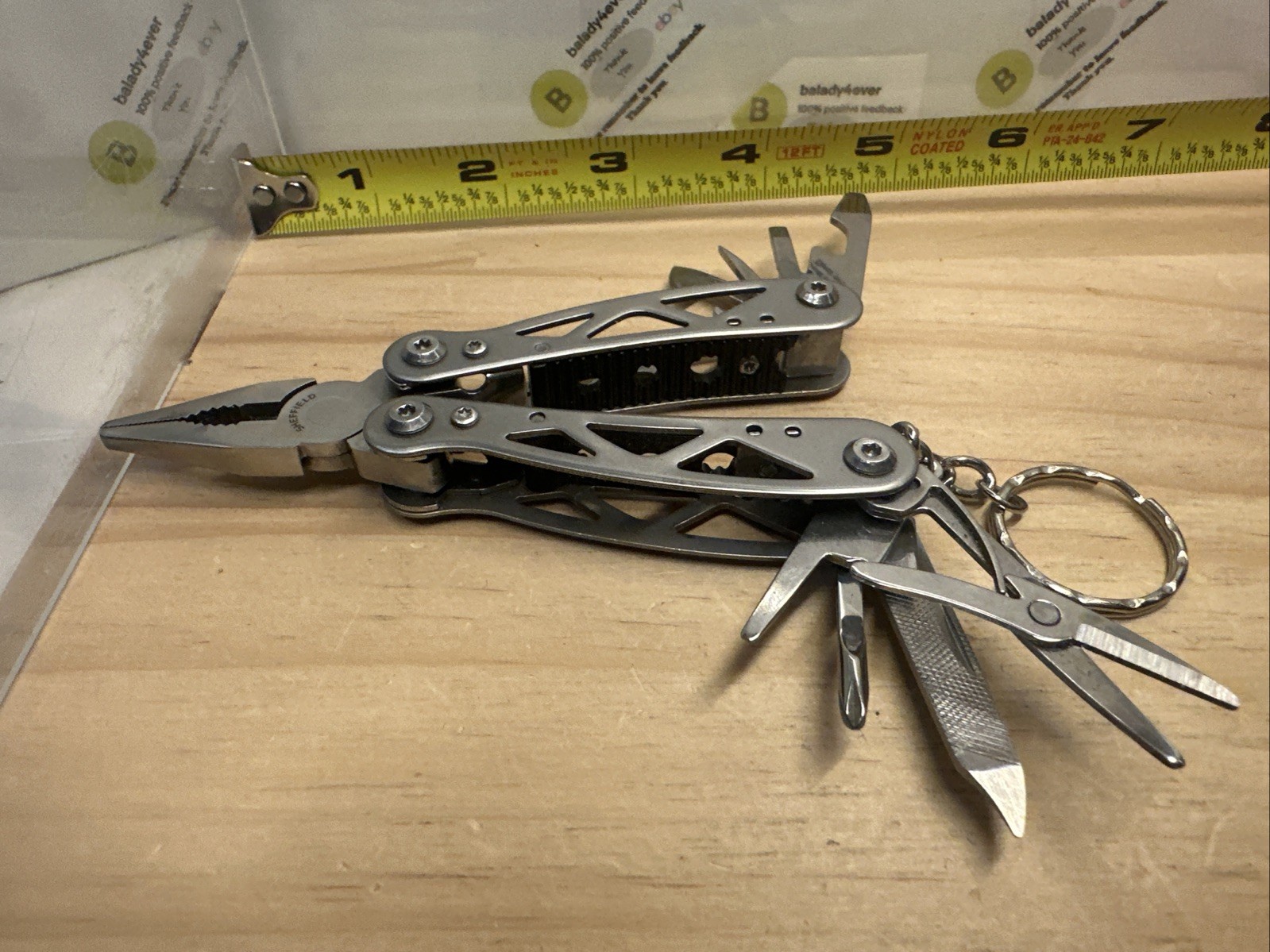 Sheffield 12-in-1 Mini Multitool Key Chain Folding Pocket