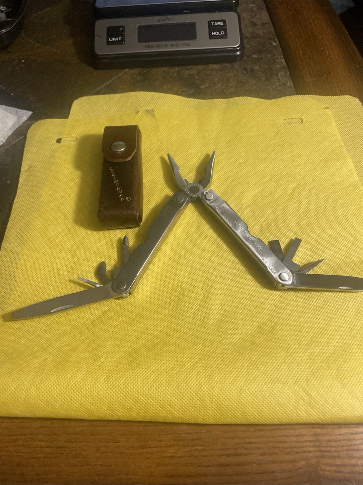 Vintage Genuine Original Leatherman Multitool Brown Leather Sheath Portland OR