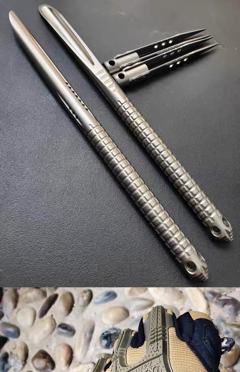 Solid Titanium Alloy Tea Knife Crowbar EDC Portable Tool Tactical