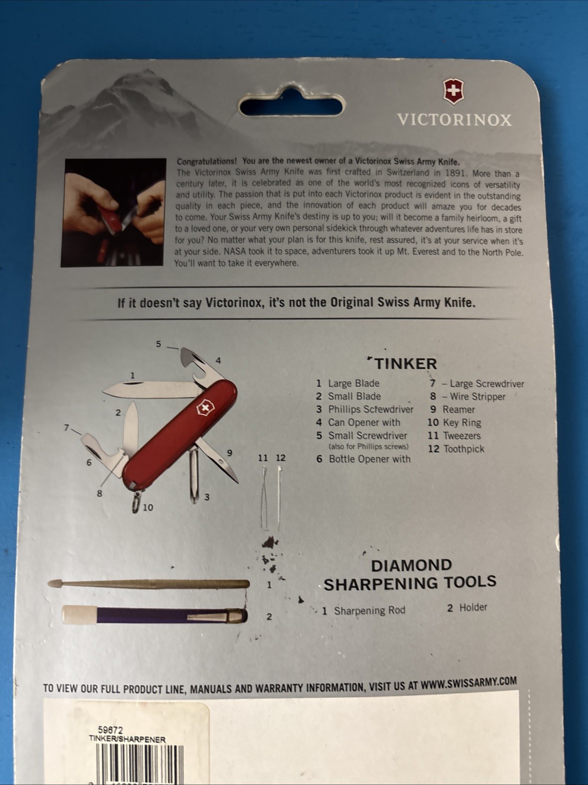 New Victorinox Swiss Army Tinker Knife & Sharpener Set