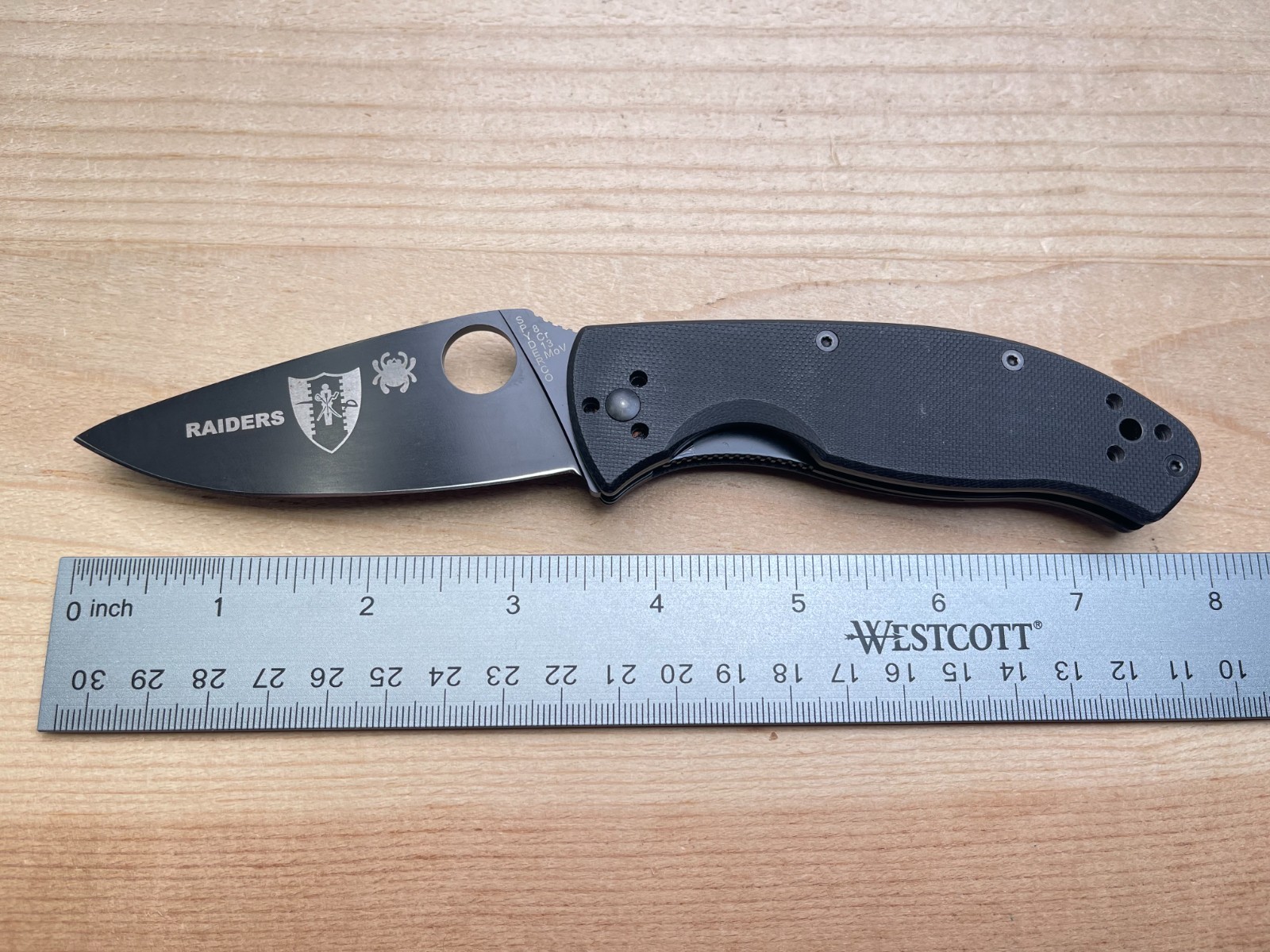 Spyderco Tenacious with Logo Black 8Cr13Mov G-10 Folding Pocket Knife