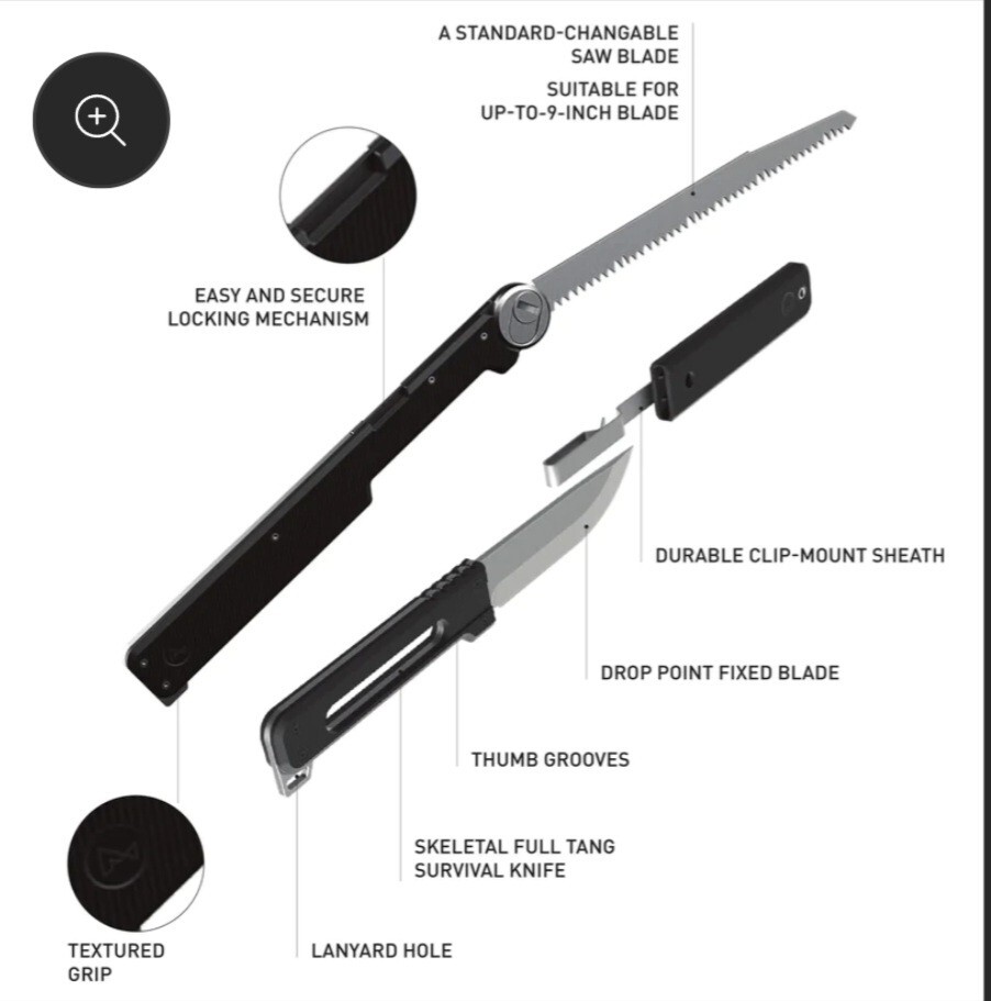 ACLIMA8 COMBAR PRO KIT. Foldaxe 4-in-1 Survival Tool ALL INCLUDED .AUTHENTIC.