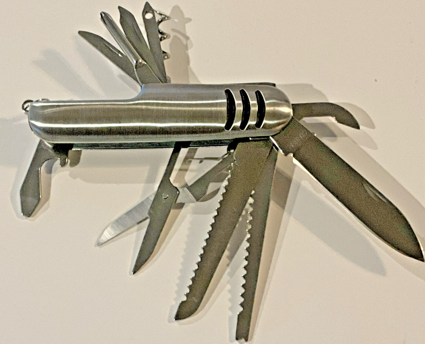 Pocket Knife Key Ring 10 Tools Multi-functional Stainless Steel Fold 10 Pcs NIB