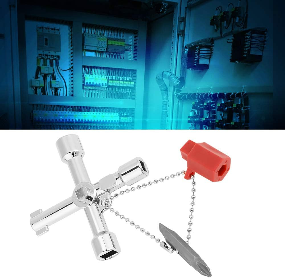 Silcock Key 4 Way, 10PCS 4 Way Sillcock Key, Multifunctional Water Key, Cross Ke