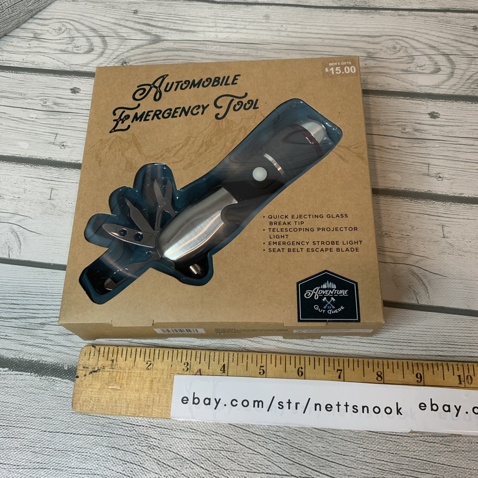 Multi-Tool Adventure is Out There Automobile Emergency Tool LED Flashlight Black