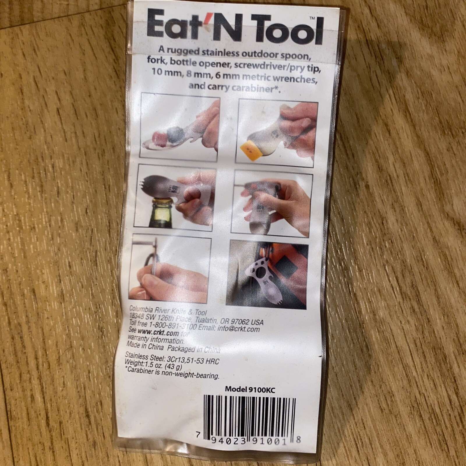CRKT Eat’N Tool Outdoor Spork Multitool Black 9100KC STAINLESS STEEL CAMPING NEW