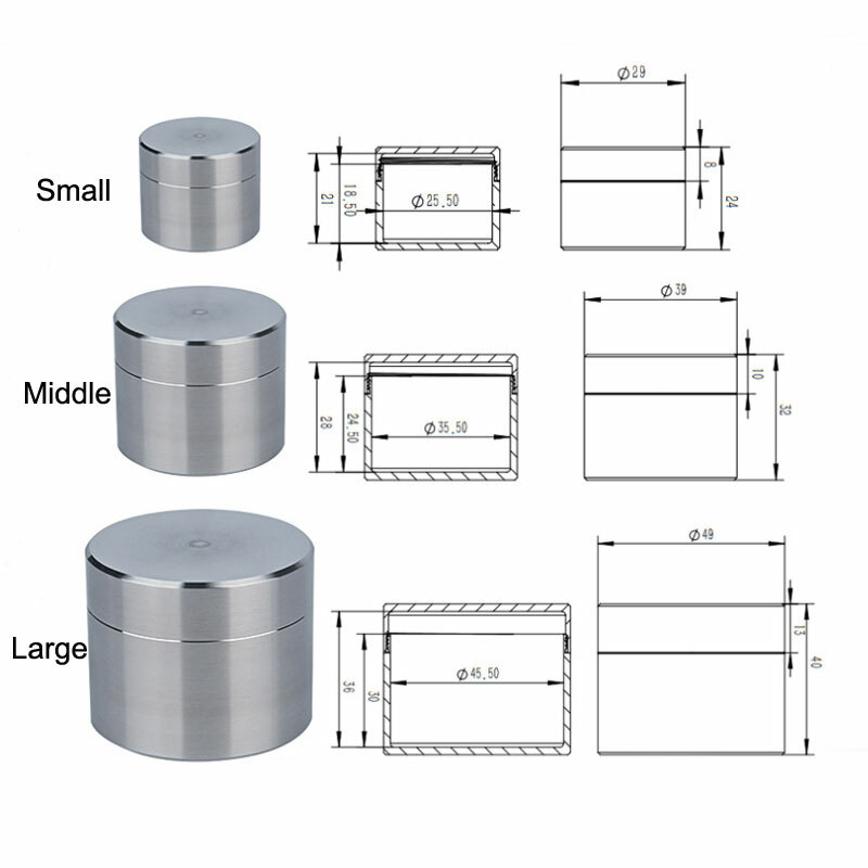 1 PC Stainless Steel Waterproof Tea Can EDC Outdoor Sealed Pill Case Storage—-
