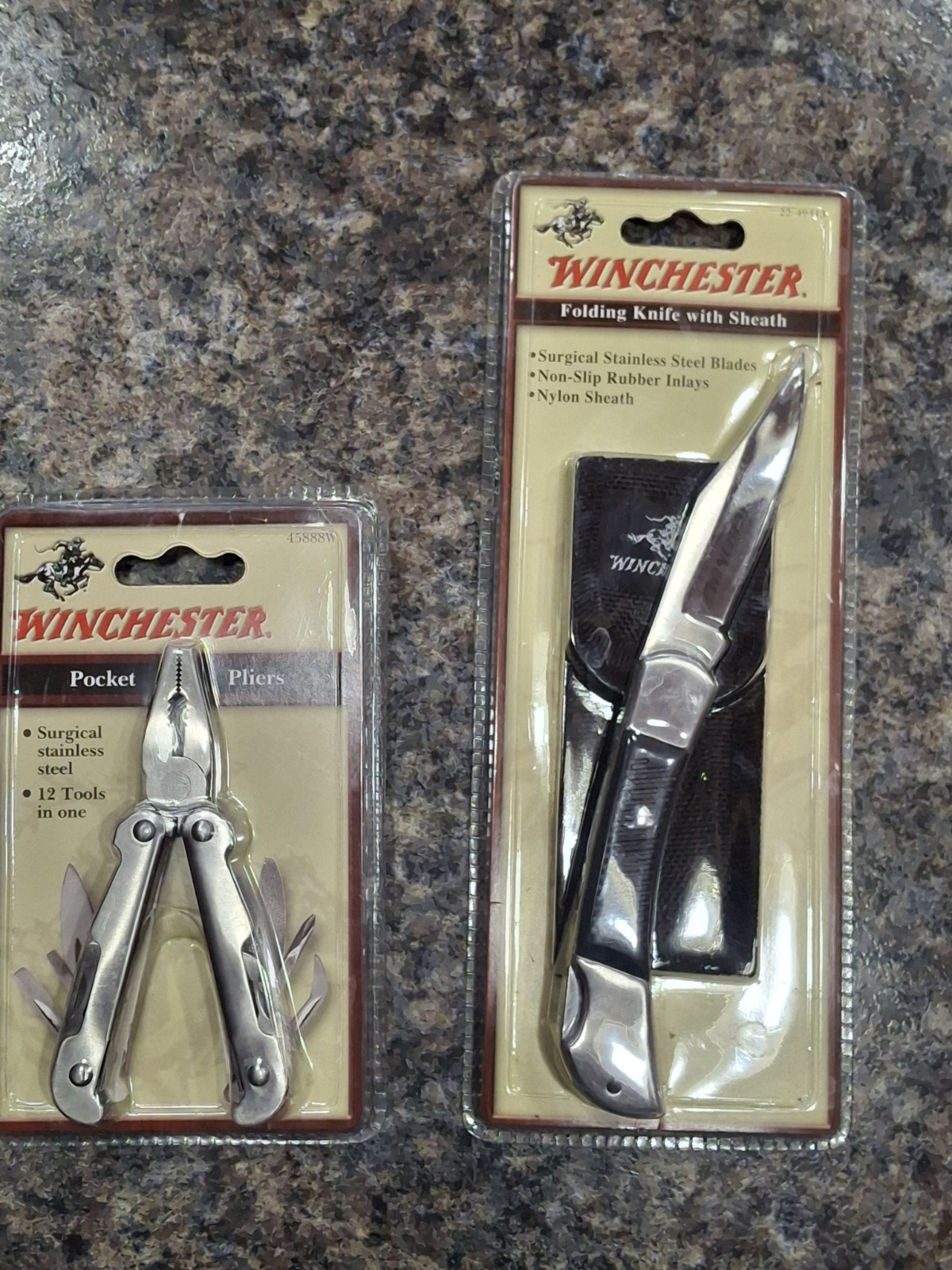 Winchester Multi Tool Pliers And Pocket Knife Stainless Steel w/ Sheath