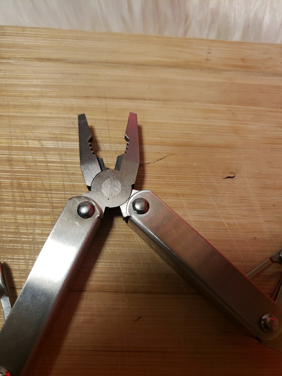 Stainless Steel Multi Tool Set with Leather Case – #838. GC. Unbranded