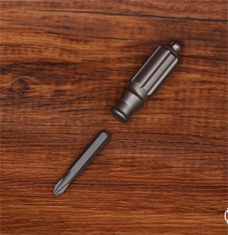 Mini Titanium EDC Portable Outdoor Pocket Multi Tools S2 Steel Screwdriver