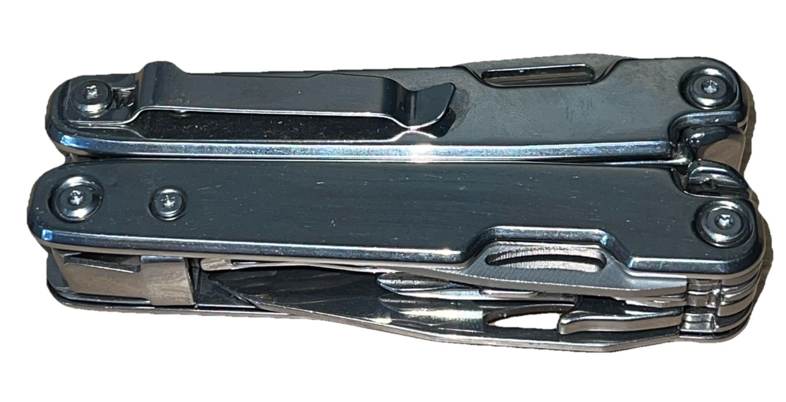 Multi-Tool 9-Function Silver-Tone Stainless Steel Unbranded EUC