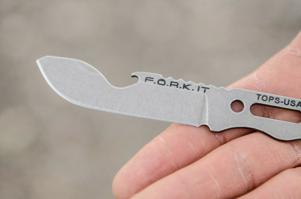 TOPS Fork It Tool Overall 6.5″ Stonewash 1095 Carbon Steel Construction FORK01