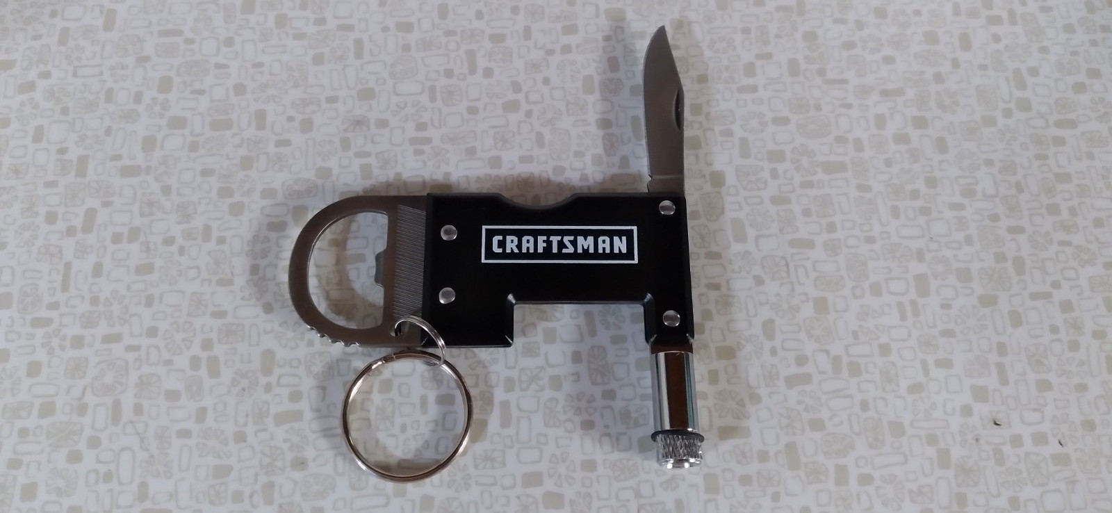 Sears Craftsman Bottle Opener Knife Flashlight Keychain Combo Utility Tool